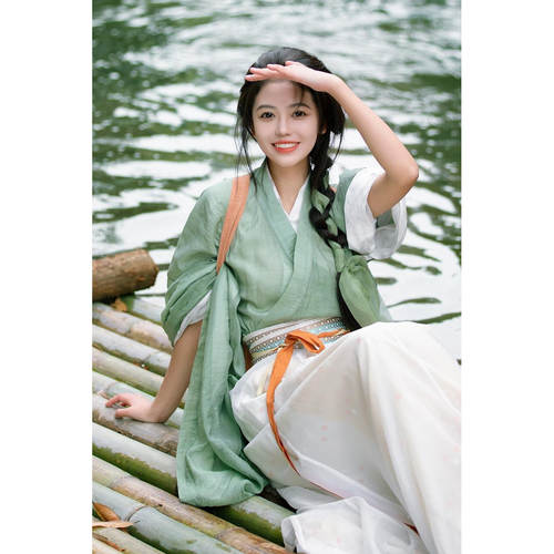 【晴山】魏晋制汉服女春秋款南北朝交领齐腰古装大袖衫古风仙气 - 图1