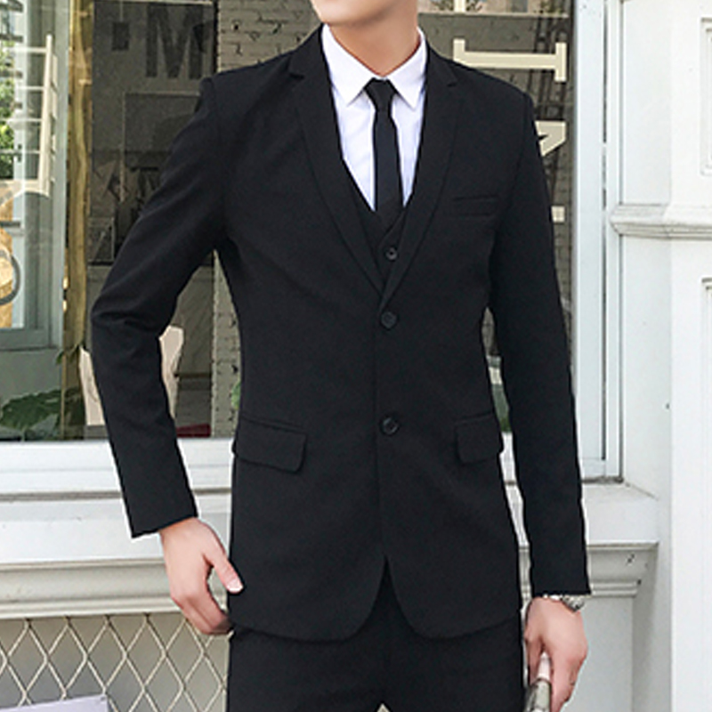 西服男休闲修身韩版青年学生西装外套男士西装休闲外套上衣加大码-图0
