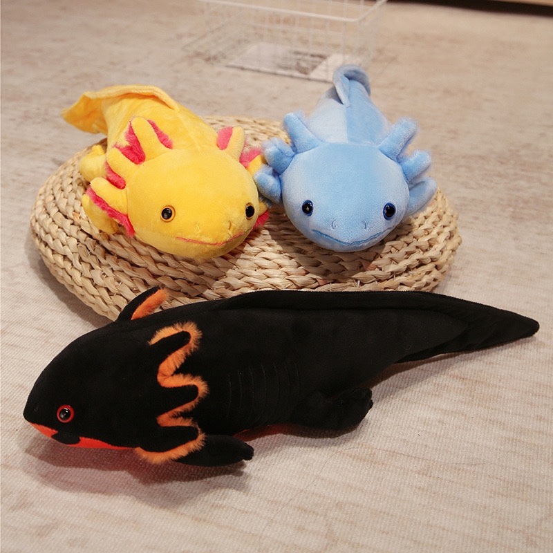 跨境新品现货Axolotl Plush仿真六角恐龙鱼公仔蝾螈动物毛绒玩具-图0