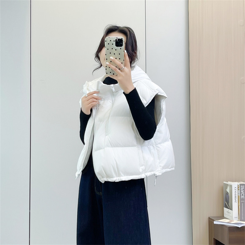 惠衣阁秋冬女连帽羽绒马夹短款羽绒背心韩版宽松休闲短款羽绒外套,淘宝优惠券,粉丝福利购,淘宝优惠卷