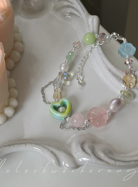 春夏撞色童趣原创手作串珠手链女