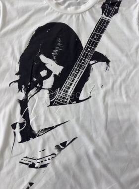HystericGlamour 歇斯底里Men's Brown Grey吉他女孩纯棉短袖t恤