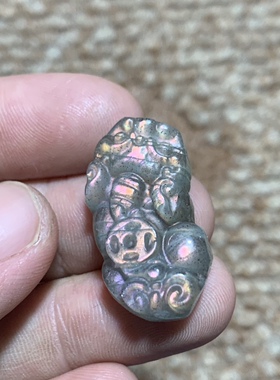 拉长石吊坠貔貅招财转运