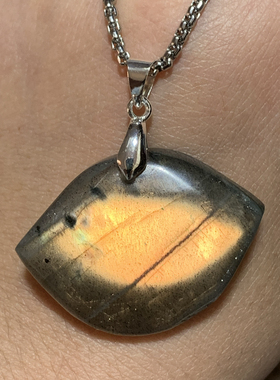 拉长石吊坠裸石随形印度紫彩芬兰矿料马达加斯加手工首饰练手石