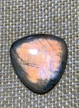 拉长石吊坠裸石三角形多彩灰月光各种编绳绕绕饰品设计diy25精品