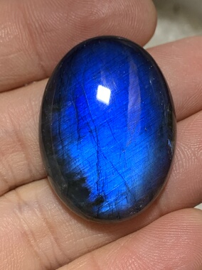 拉长石吊坠裸石椭圆30*22马目方块菱形切面紫彩蓝绿红金黄橘绕线