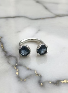 西班牙轻奢小众大宝石戒指