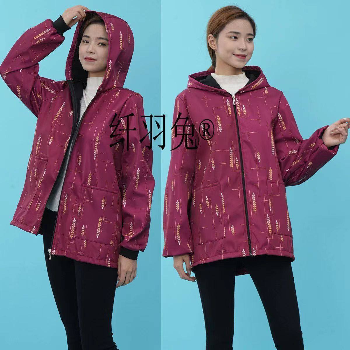 秋冬加绒加厚短款罩衣防水防油耐脏工作服男女干活外套衣厨房围裙 - 图0