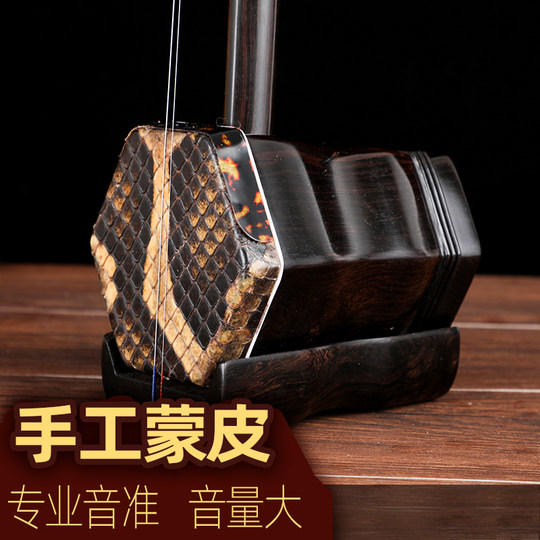 Профессиональный эрху из черного сандалового дерева громко играет