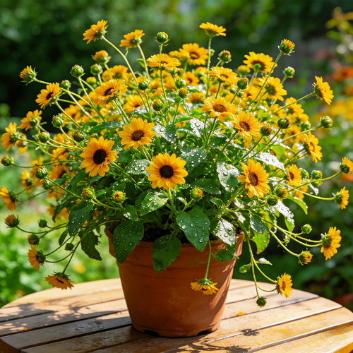 光辉岁月向日葵盆栽带花苞四季开花阳台庭院好养易活花卉绿植大苗 - 图1