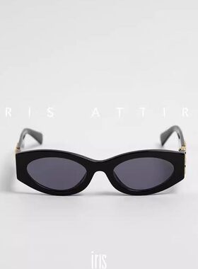 字母镂空11墨镜猫眼太阳镜女防UV