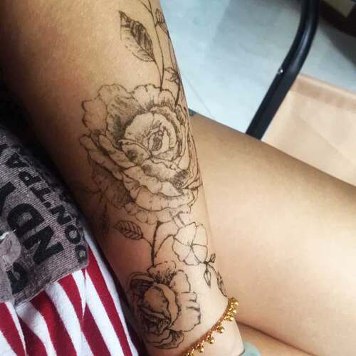 暂时性手绘纹身膏持久黑色HENNA TATTOO25克彩绘海娜膏送绘画模板 - 图2