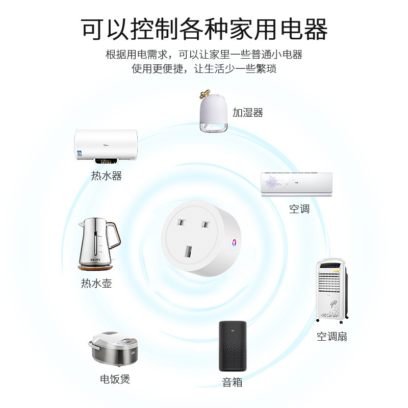 WIFI涂鸦16a20a电量统计插座插头天猫精灵小爱语音定时Homekit - 图2