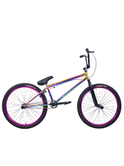 24-inch BMX performance bicycle with big wheels for pump track riding