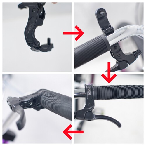 自行车铝合金刹车把免拆把套设计简易安装BMX儿童自行车淑女车用 - 图1