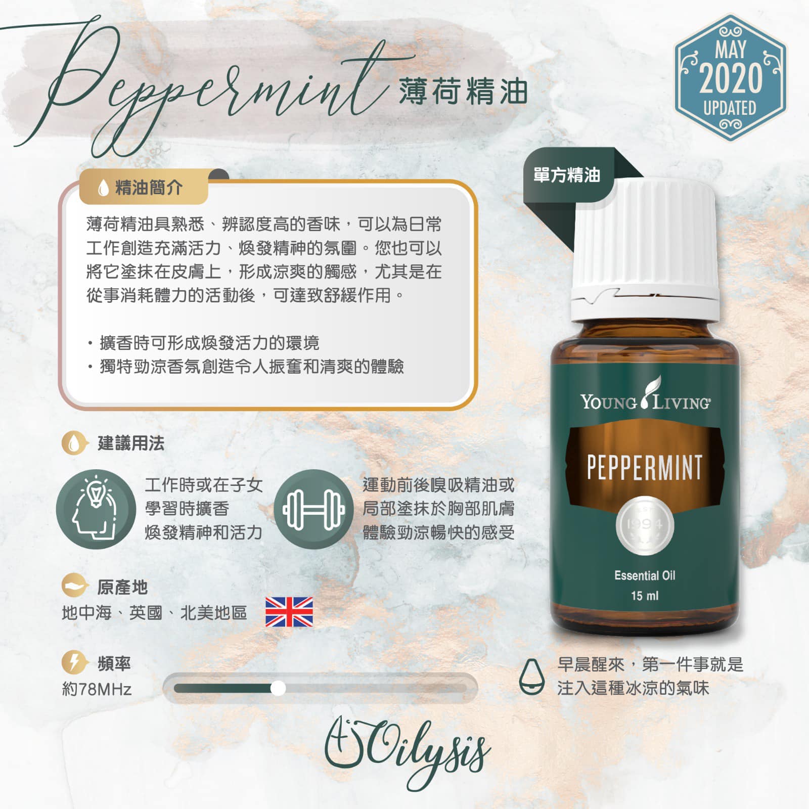 美国Young living悠乐芳薄荷peppermint精油单方振奋清爽按摩舒緩 - 图2