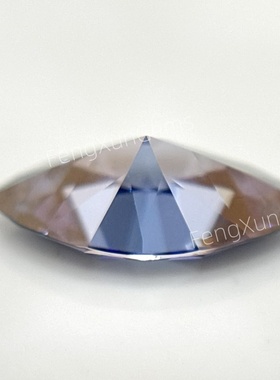 过测钻笔宝蓝色VVS1莫桑钻裸石18K金首饰戒指镶嵌主石 有证书腰码