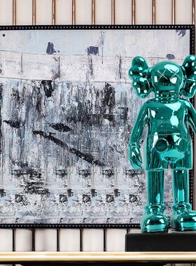 暴力熊玻璃钢卡通雕塑家居客厅样板房酒店大堂玄关软装公仔大摆件