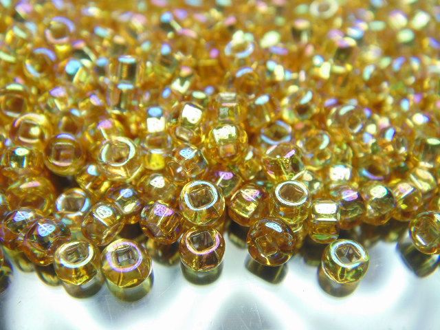 DIY手作手钩织法绣串珠 3mm方孔灌银 幻彩 MGB米珠管珠 10克 - 图1