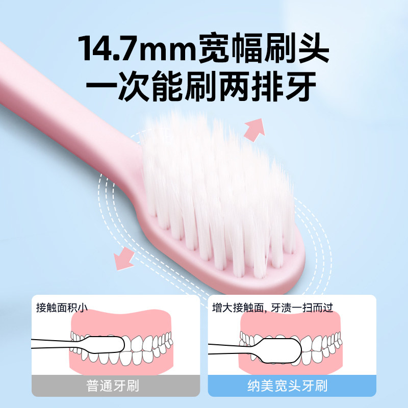 极简生活纳美潮牌年轻成人软毛牙刷软毛清洁组合量贩牙刷情侣套装