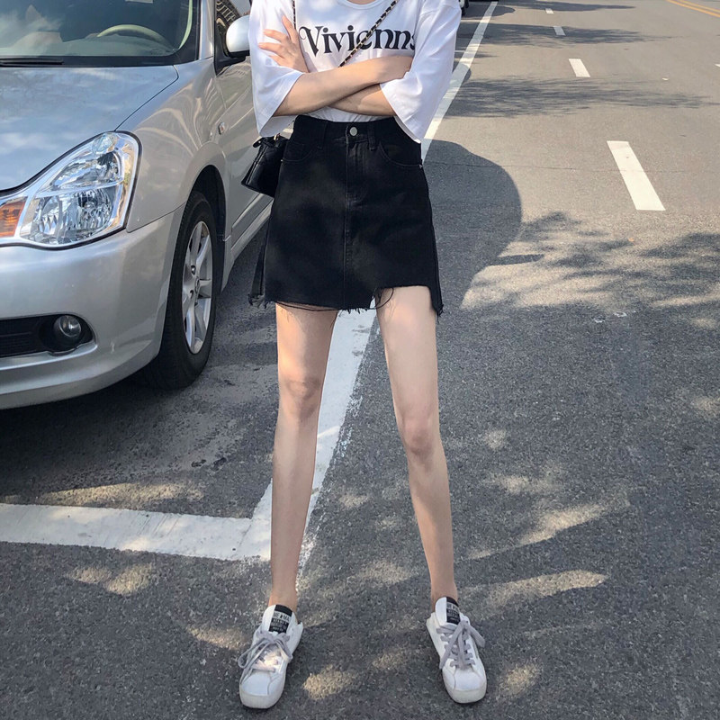 防走光bm风牛仔夏季新款潮半身裙裤 蜜丝购半身裙