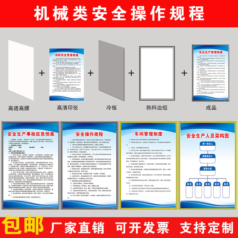 装配车间管理制度机械类操作规程制度牌定制各种操作规程机械加工类操作规程制度 - 图3