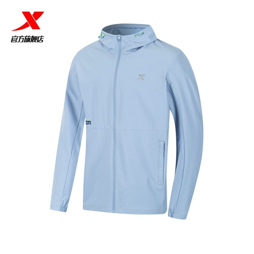 Xtep, плащ, осенняя куртка для тренировок для спортзала, ветрозащитный спортивный костюм с капюшоном, для бега, 2023