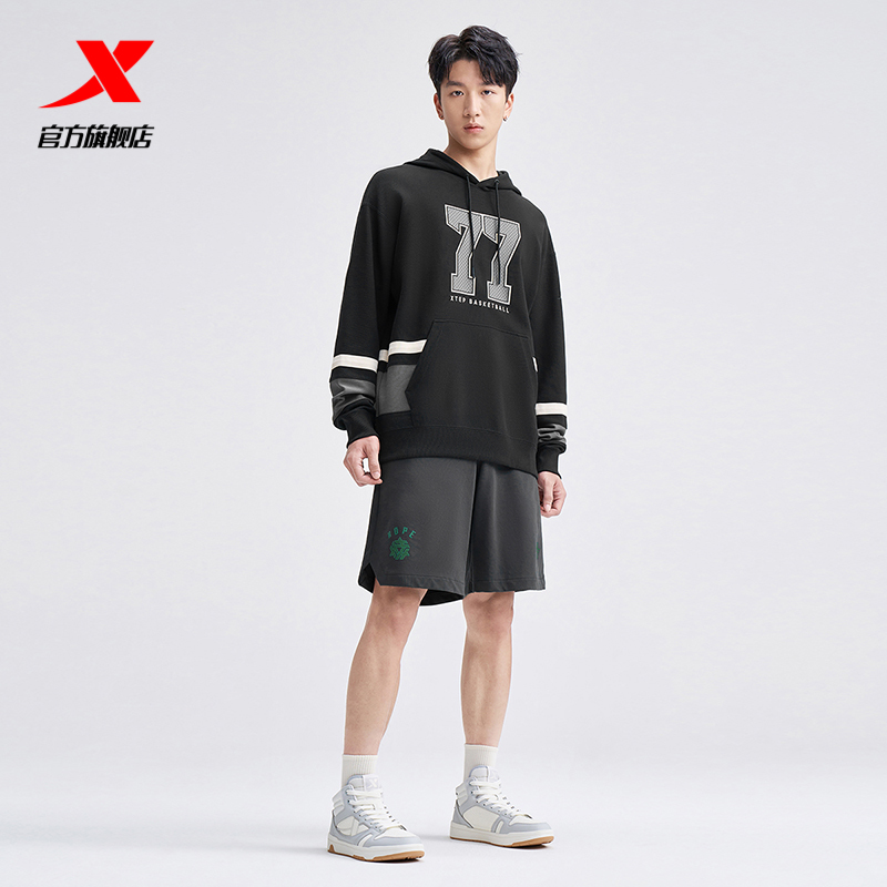 特步卫衣外套男款春秋官方圆领套头衫户外休闲运动服976329930295 - 图3