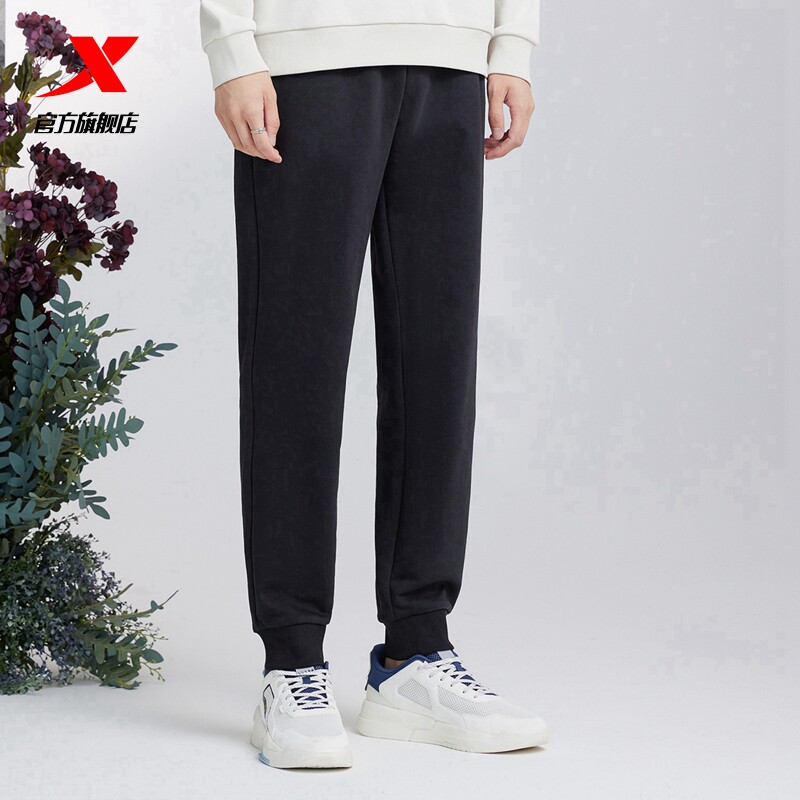 特步男春季少林休闲宽松针织长裤子 特步运动长裤