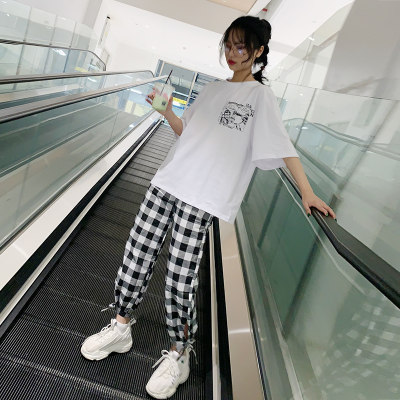 原宿元素港风女装冷淡风可盐可甜套装夏学生女小个子显高穿搭洋气 虎窝淘