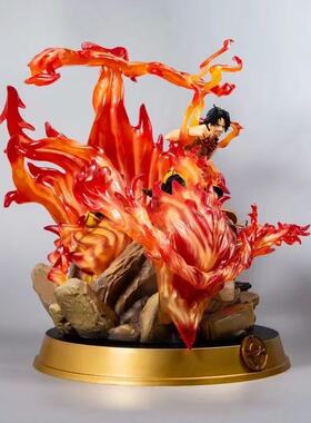 动漫手办 海贼王 顶上战争 超大 GK 火拳艾斯 雕像 盒装手办