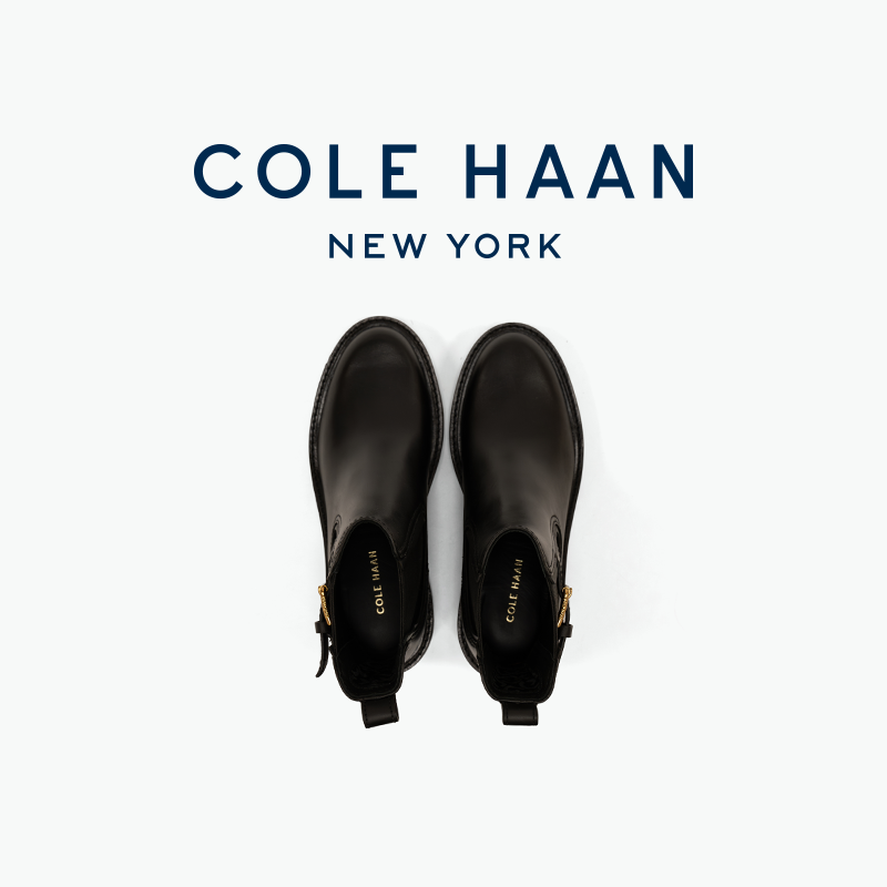 Cole Haan/歌涵 新款女士时装靴中筒 切尔西靴子女W34321,淘宝优惠券,粉丝福利购,淘宝优惠卷