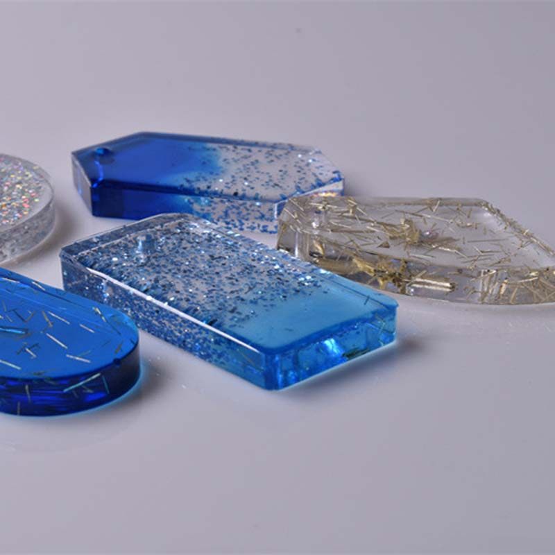 水晶滴胶DIY制作带孔吊坠硅胶模具材料钥匙扣配件树脂切面圆形_虎窝淘