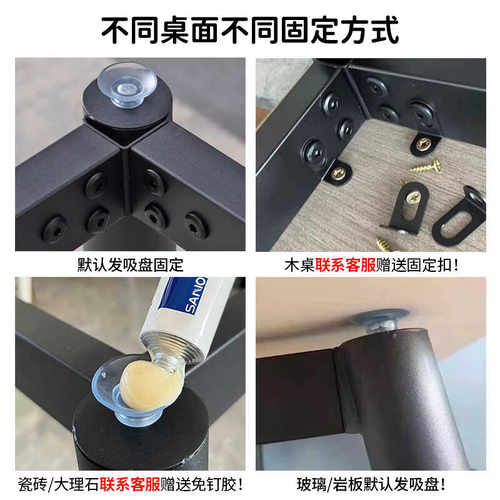 岩板直腿桌架餐桌支架腿书桌直脚支架瓷砖桌脚铁艺桌子腿台面底座 - 图2