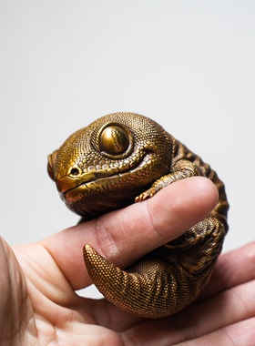 博物志 铁拳匠造联合出品 守宫系列 太平洋巨人守宫 摆件 手把件