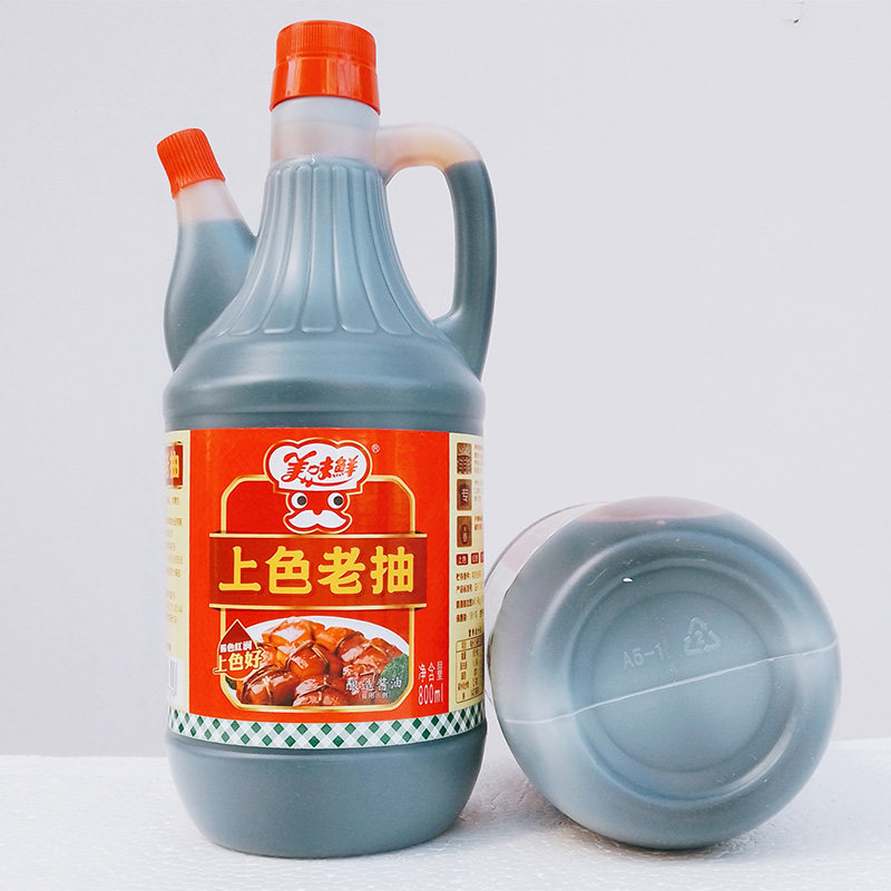 厨邦美味鲜上色老抽800ML*2瓶黄豆酿造红烧酱油上色提鲜美味调味