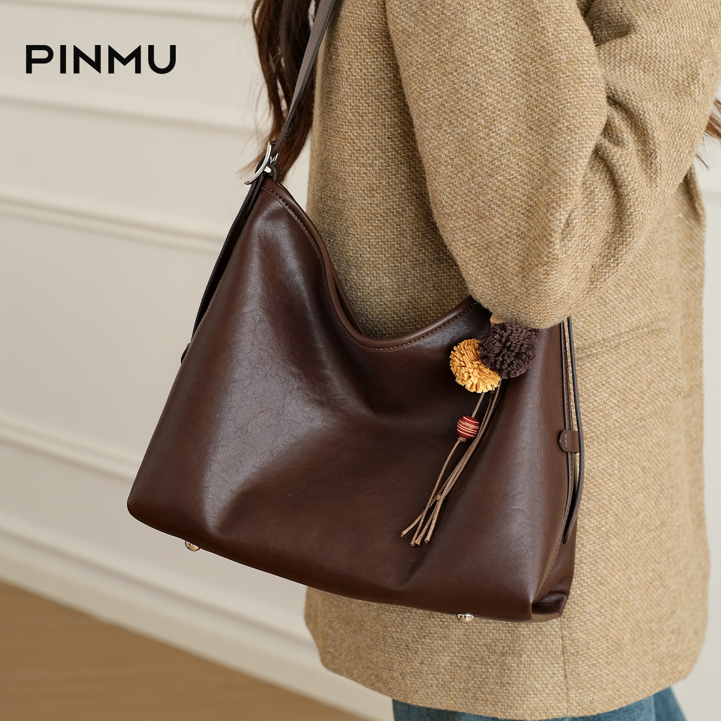 通勤托特包女大容量2026新款春季百搭单肩斜挎包女款腋下包hobo包,淘宝优惠券,粉丝福利购,淘宝优惠卷