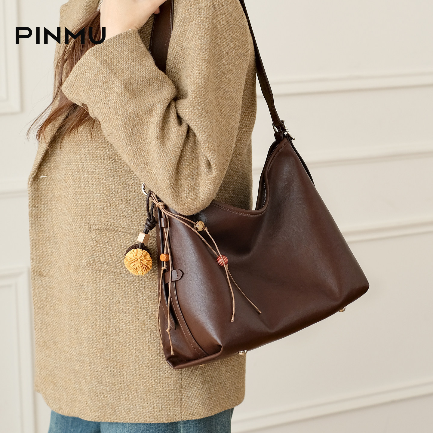 通勤托特包女大容量2026新款春季百搭单肩斜挎包女款腋下包hobo包,淘宝优惠券,粉丝福利购,淘宝优惠卷