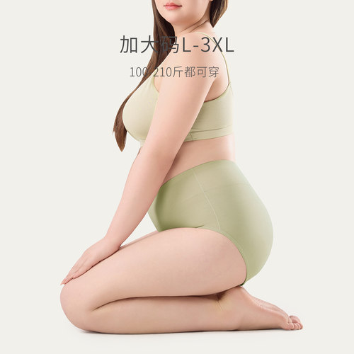 氧言大码内裤女高腰莫代尔7a级抗菌加长裆200斤胖mm妈妈女士薄款 - 图0
