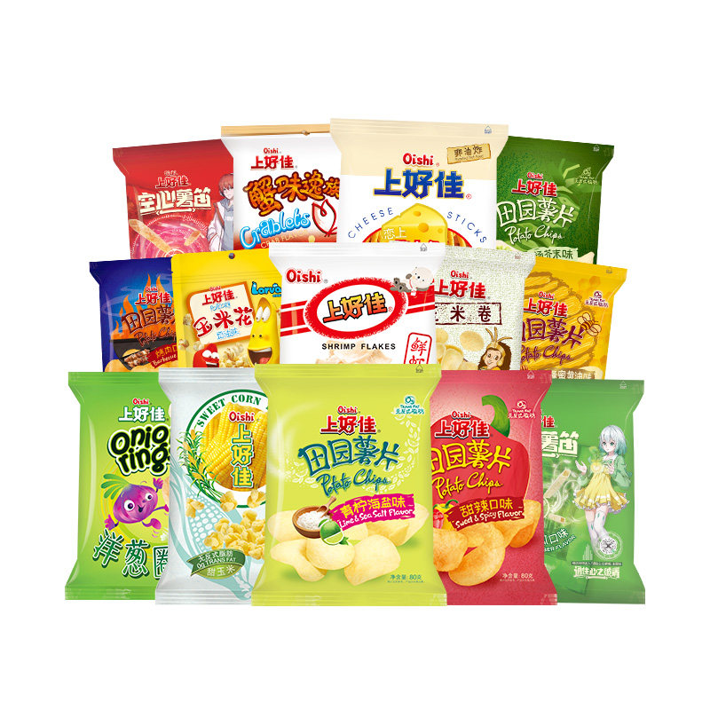 【76.2元任选14包】上好佳旗舰店薯片膨化零食小吃休闲食品囤货