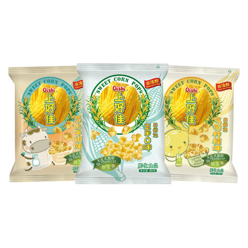 上好佳 官方田园泡恋上牛奶味柠檬玉米口味80g/袋膨化食品 - 图3