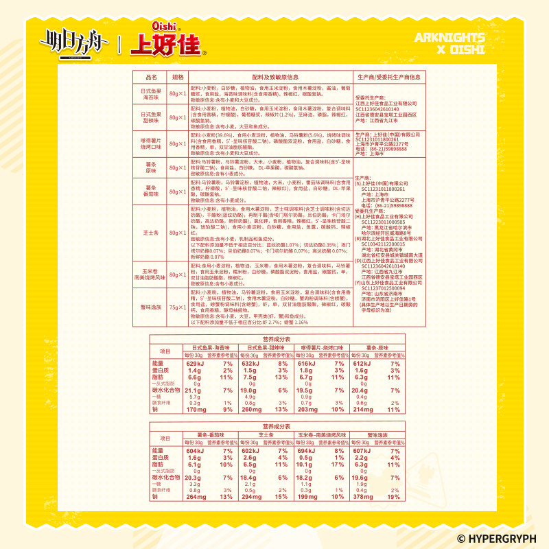 上好佳X明日方舟联名礼盒635g休闲零食组合分享送礼年货新年礼物,淘宝优惠券,粉丝福利购,淘宝优惠卷
