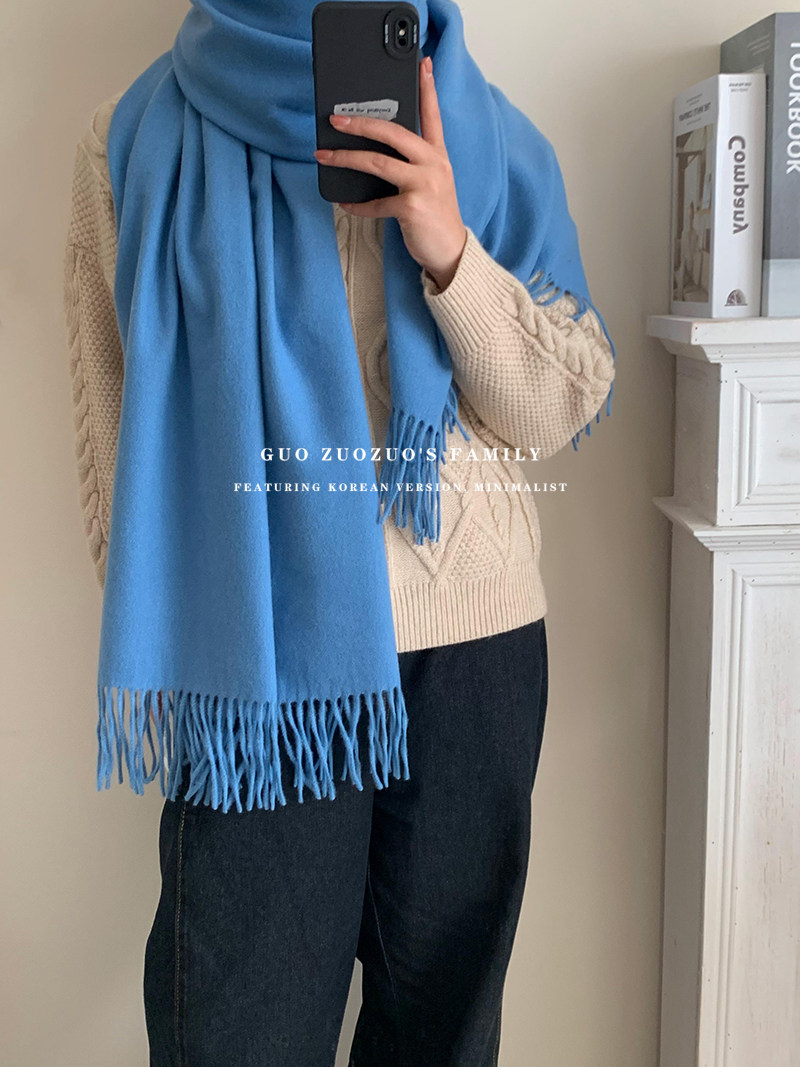 纯色经典款仿羊绒围巾女秋冬高级感保暖百搭韩版围脖披肩两用男潮,淘宝优惠券,粉丝福利购,淘宝优惠卷