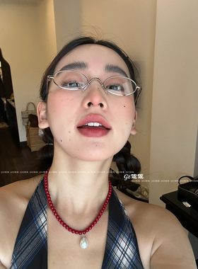 小众日系-书呆子金丝眼镜防蓝光