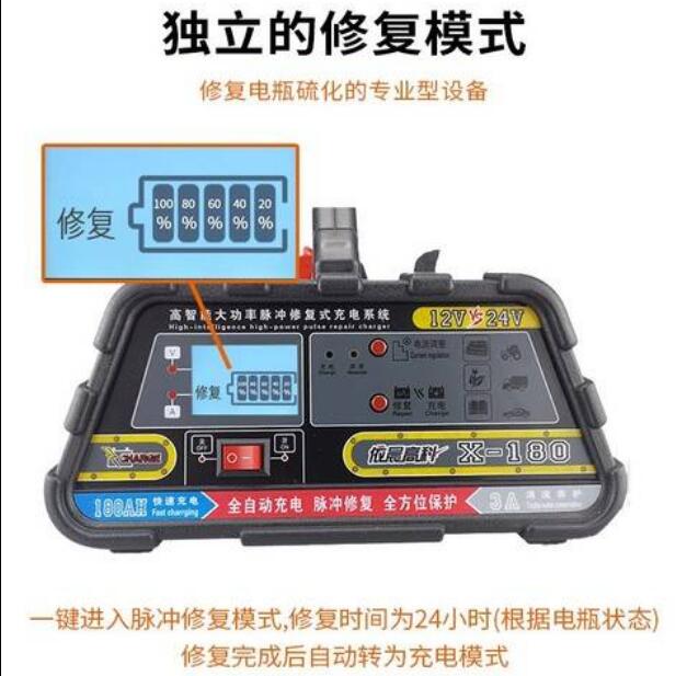 依晨高科汽车电瓶充电器12v24v蓄电池全自动智能修复充电机通用型-图1