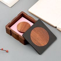 Red Wood Desktop Business Defecation Box Office Supplies Base Solid Wood Storage Carton Black Sandalwood Splicing Acid