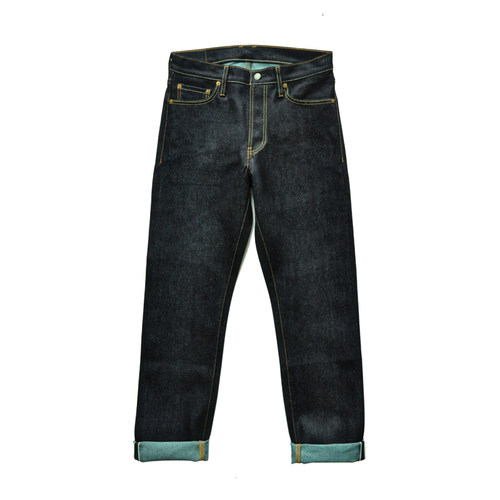 沾酱 棉麻EX316冬限定牛仔裤男 直筒赤耳丹宁 咔叽 秋季复古长裤 - 图3