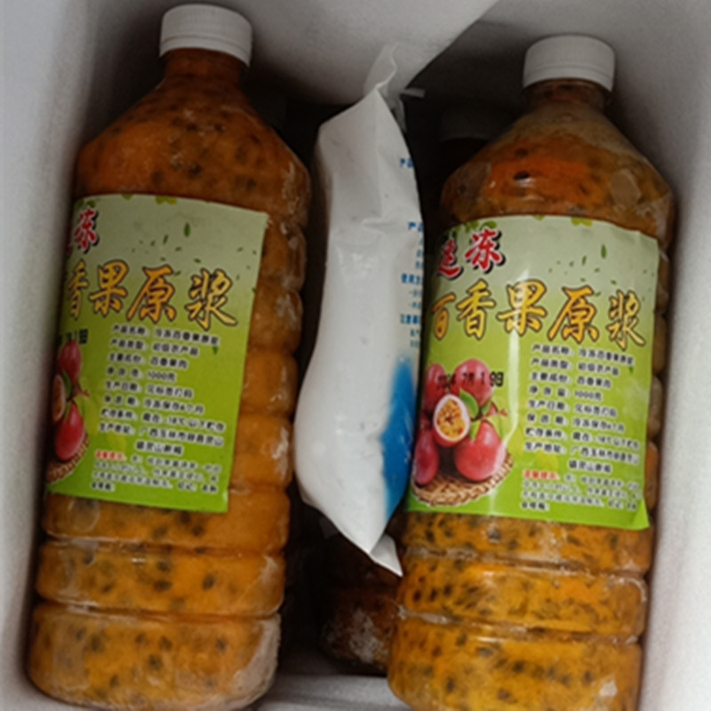 庶州农社旗舰店。广西新鲜水果冷冻百香果果酱百香果汁百香果肉原浆奶茶店10  包2