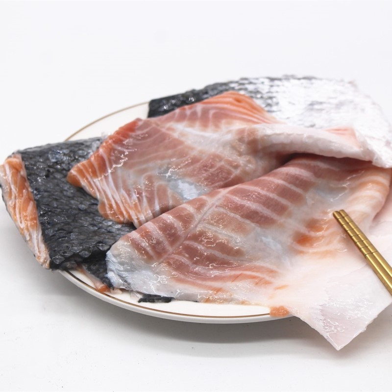 庶州农社旗舰店五斤装三文鱼边角料风干鱼皮自制狗粮狗零食特价包邮冰鲜宠物0