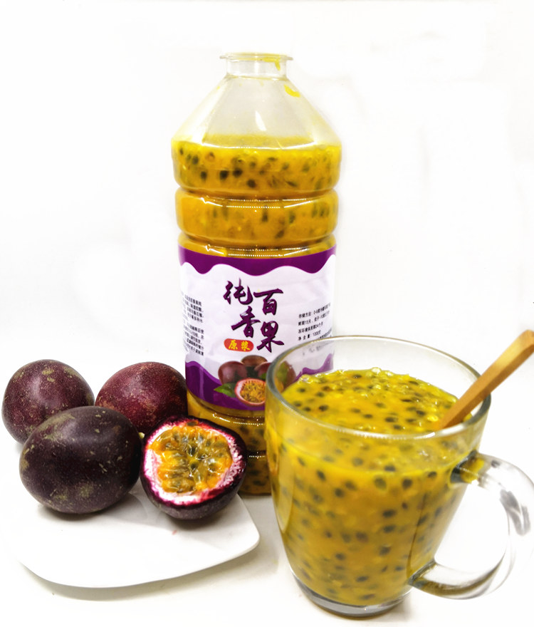 庶州农社旗舰店。新鲜百香果原浆原汁浓缩汁奶茶店冷冻百香果汁果酱纯果肉2/82